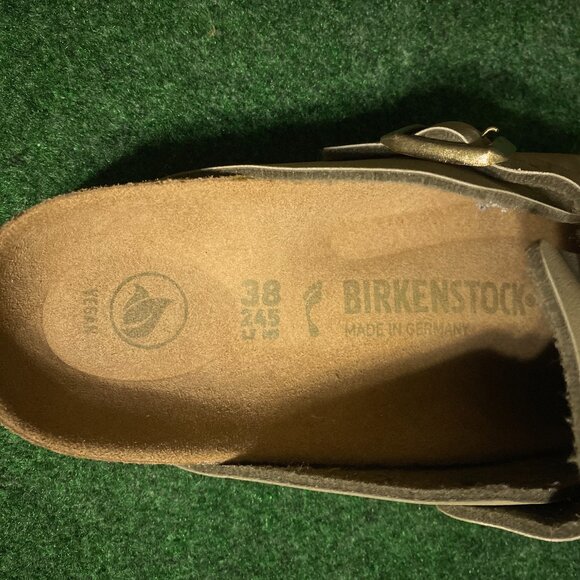 Birkenstock Women’s Boston Soft Footbed Suede Clogs US 7.5 EU 38 Olive-Green - Picture 4 of 5